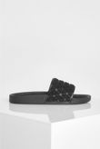 Black Pyramid Padded Sliders